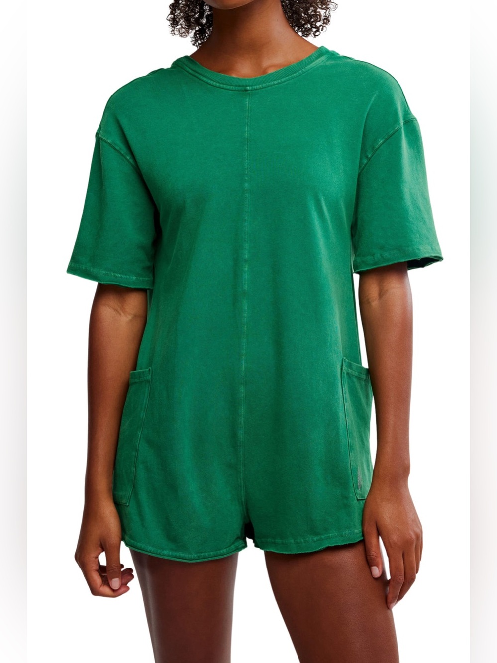 Free People Movement Green Hot Shot Tee Romper